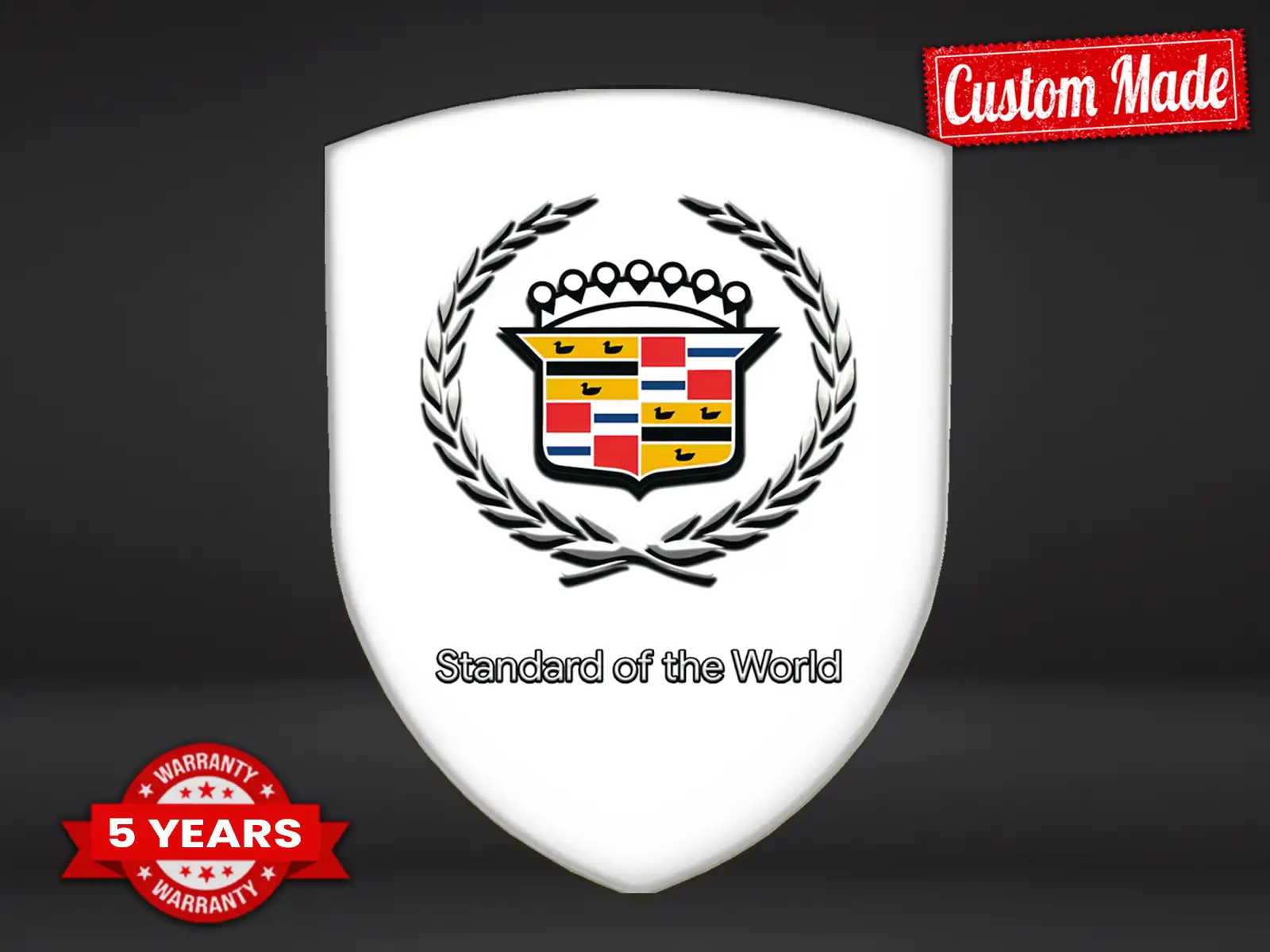 Cadillac Logosticker Hochwertig Minimal Design Personalisierbar